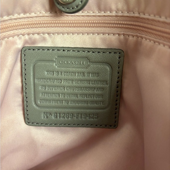 Coach Ashley Grey Leather Tote w/ Ruched Detailing - Picture 12 of 12